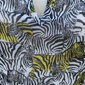 ZEBRAS! Like new Banana Republic sheer zebra top.